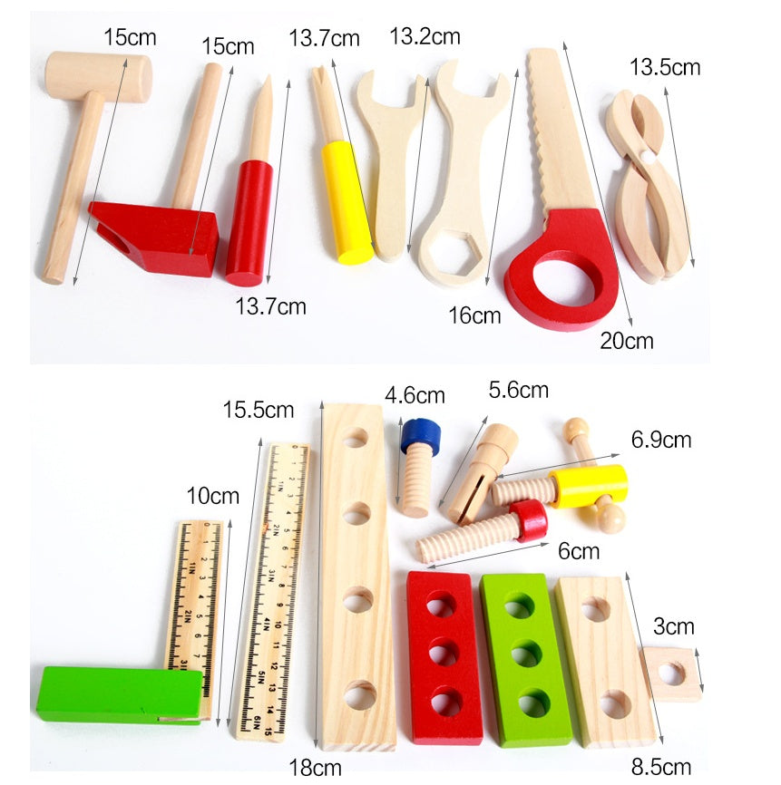 Tender Tots Wooden Tool Disassembly Playset for Kids