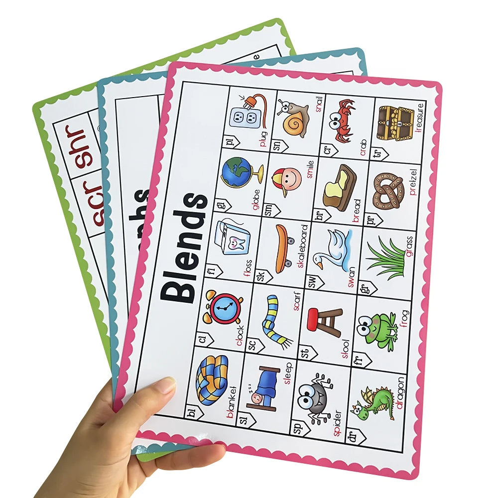 Tender Tots Phonics Learning Posters – Educational Set for Classroom & Home