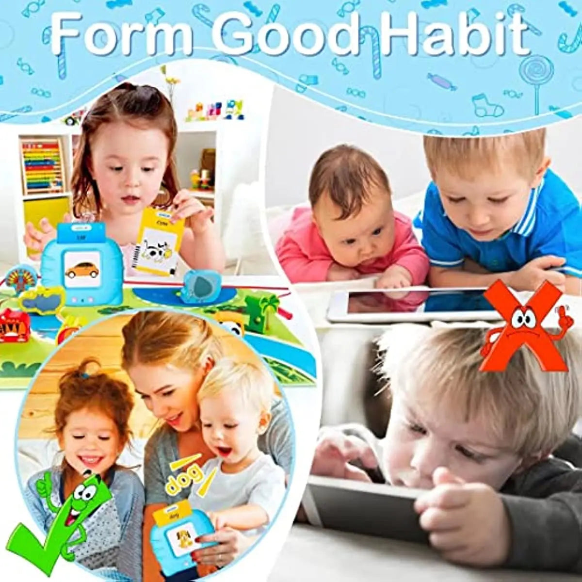 Tender Tots Talking Flash Cards Electronic Learning Toy for Kids