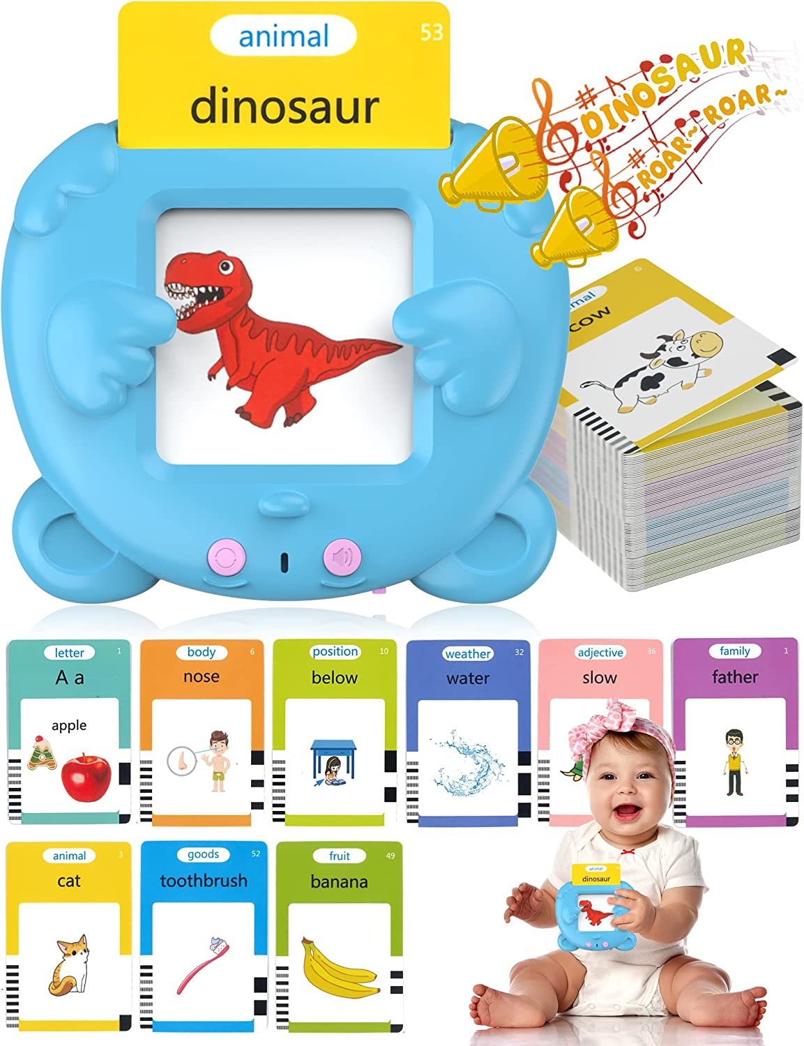 Tender Tots Talking Flash Cards Electronic Learning Toy for Kids
