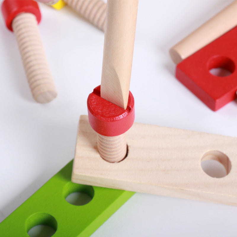 Tender Tots Wooden Tool Disassembly Playset for Kids