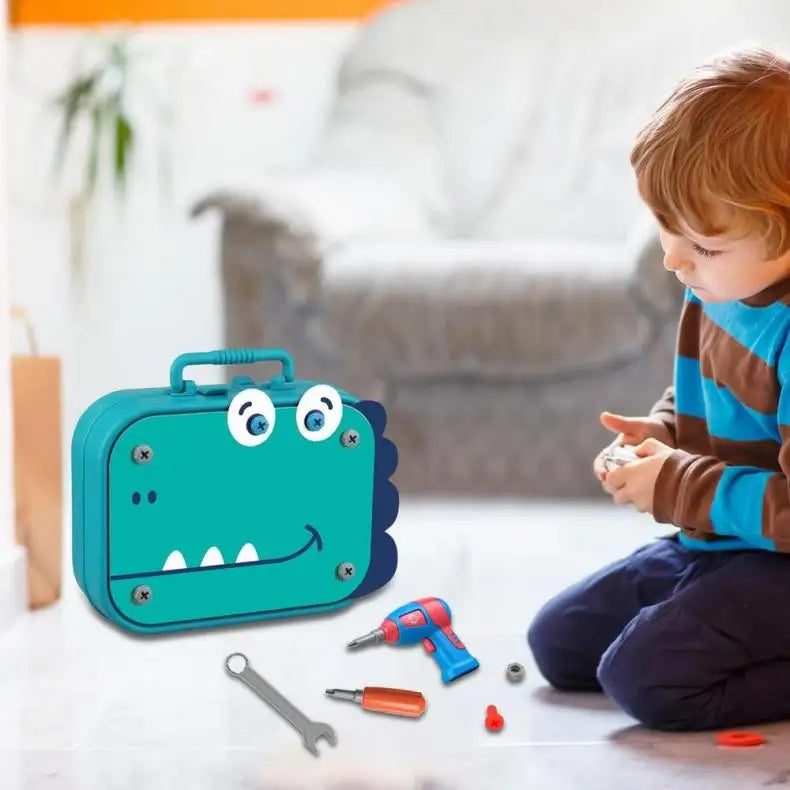 Tender Tots Kids Electric Drill 3D Puzzle Dinosaur Assembly Toy Set