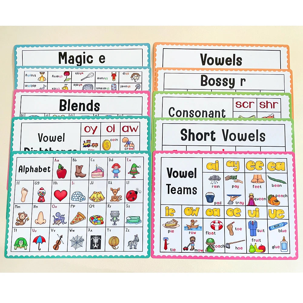 Tender Tots Phonics Learning Posters – Educational Set for Classroom & Home