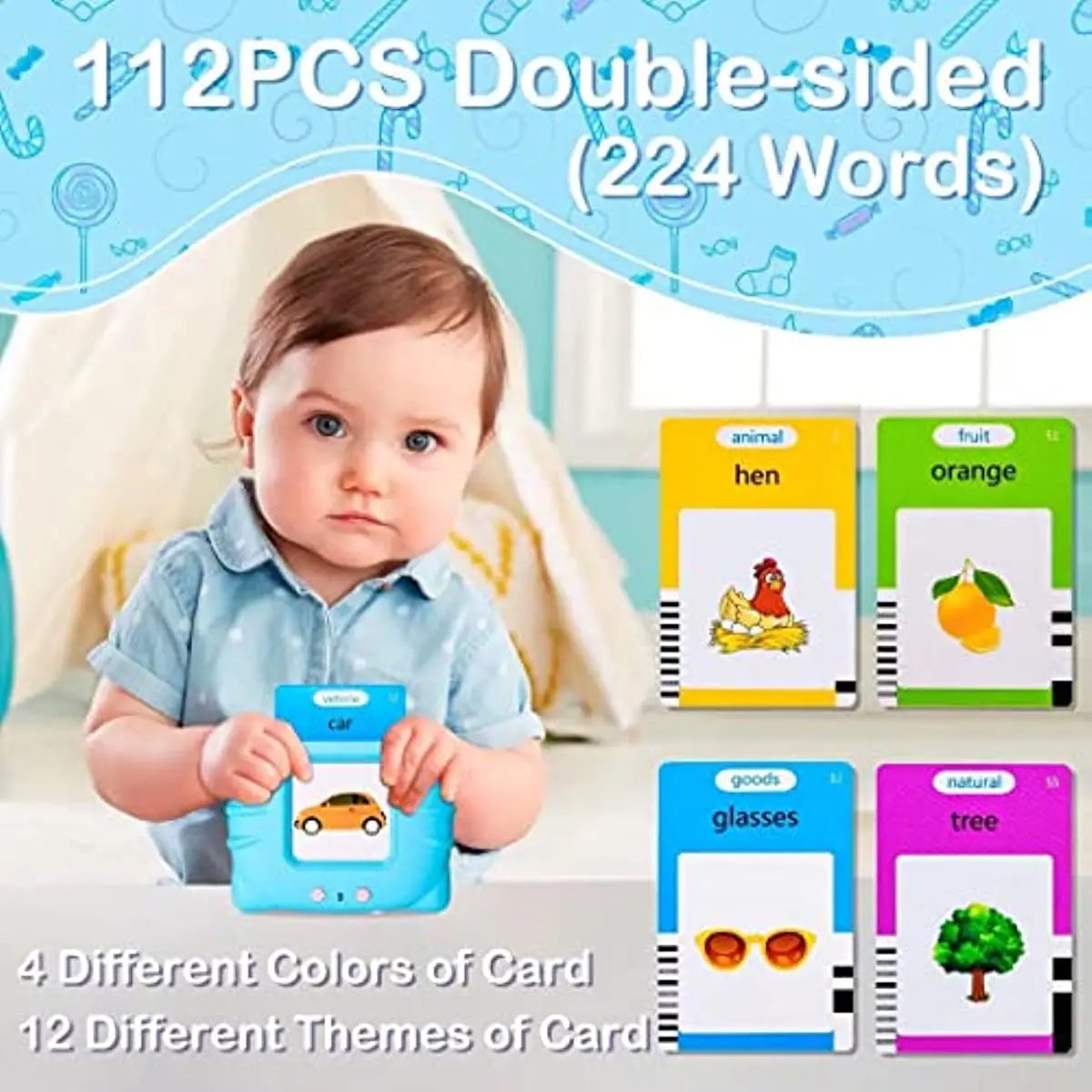 Tender Tots Talking Flash Cards Electronic Learning Toy for Kids